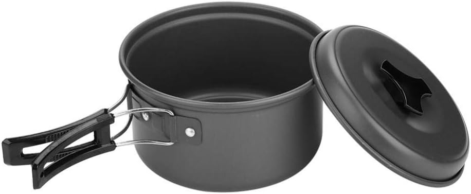 Aluminum Alloy Camping Cookware Set: Essential Mess Kit for Camping, Hiking & Outdoor Adventures