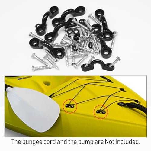 NEW-Vi 4PCS Kayak Carry Handles, Kayak Handles with 6 C-Shaped Buckles, Kayak Replacement Handles, Kayak Handle Replacement, Lifetime Kayak Accessories, Kayak Pull Handle, Carry Handle Mount