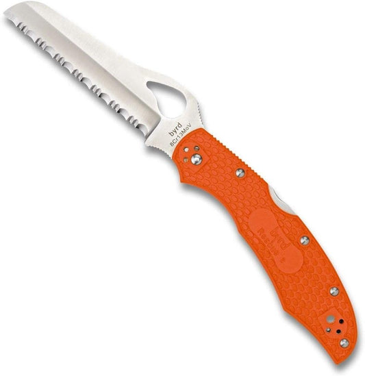 Byrd Cara Cara 2 Rescue Lightweight Knife with 3.88" Stainless Steel Sheepfoot Blade and High Performance Black FRN Handle - SpyderEdge - BY17SBK2