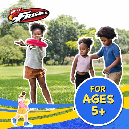 Wham-O 9 Inch Flying Disc Set - Lightweight Outdoor Lawn Games for Kids & Family - 4 Pack