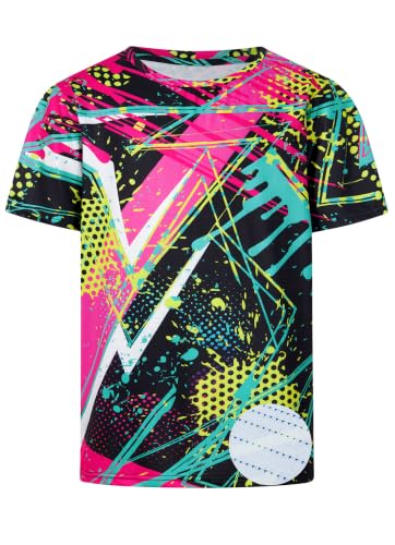 Kids Mesh Athletic T-Shirt - Quick Dry, Moisture Wicking, Neon Color 11-12Y
