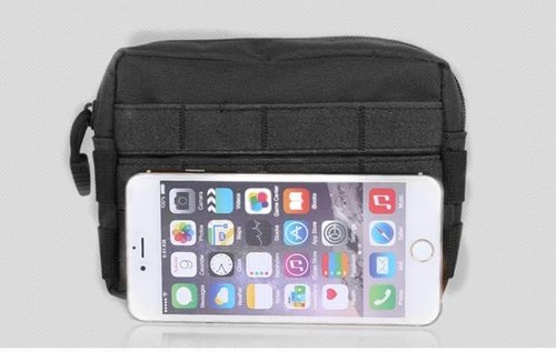 Small Tactical Molle Pouch Belt Pouch Mini Tactical Admin Pouch Nylon EDC Utility Pouches Bag for Outdoor, Camping, Multiple Compartments(Black)