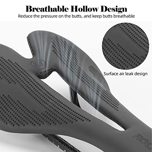 Lightweight Carbon Fiber Bike Saddle 152MM Wide Shock Absorbing Cycling Seat