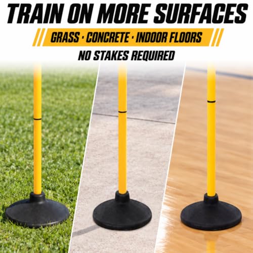Neoaider 6 Ft Agility Poles - 4 Pack Detachable Soccer Training Equipment