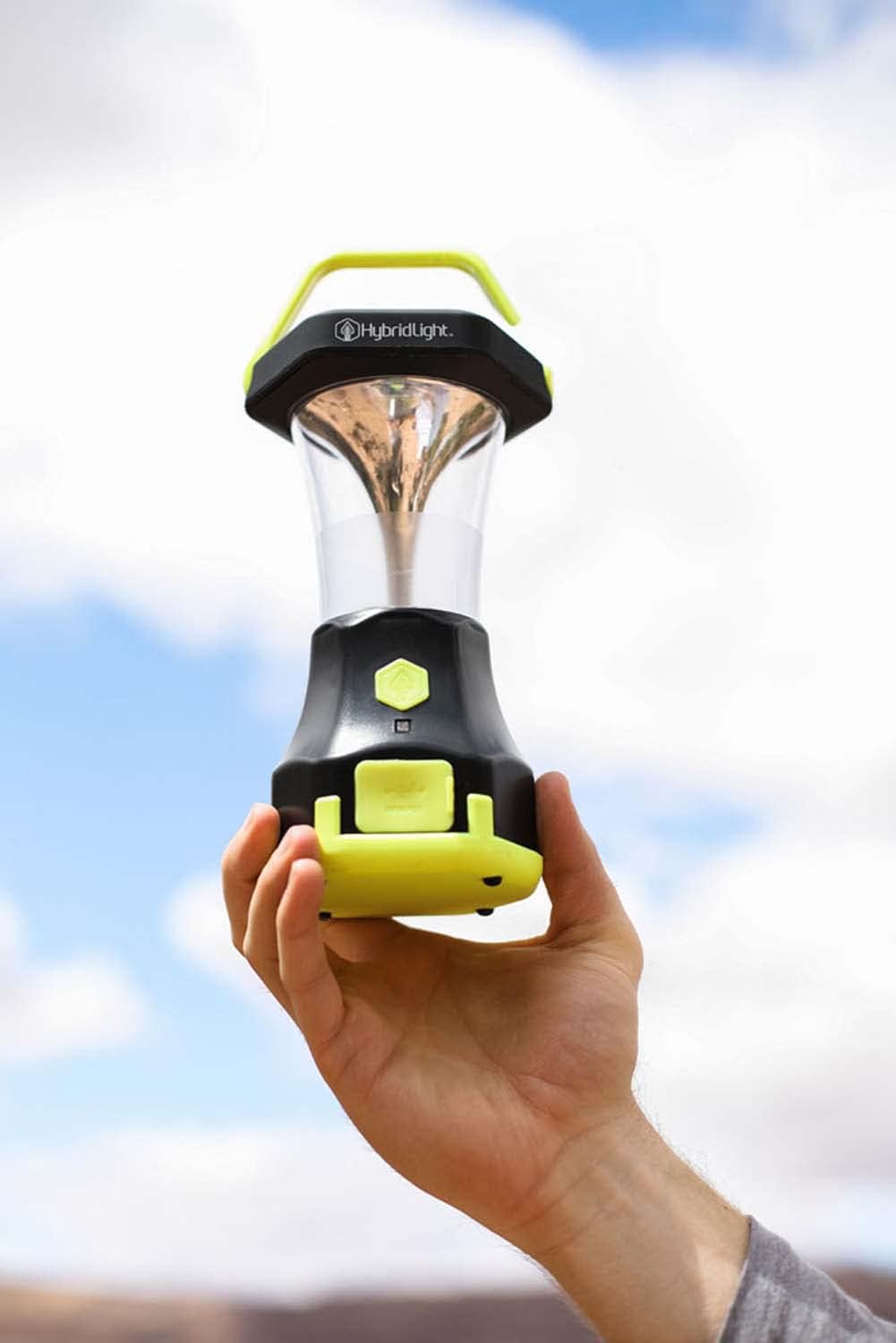 Atlas 600 Solar LED Waterproof Camping Lantern with Micro USB Charger, Black