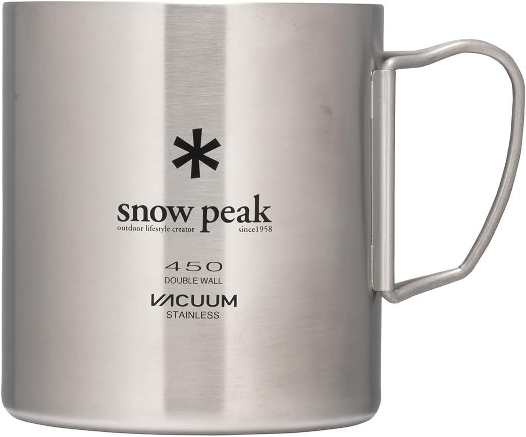 Snow Peak 300ml Double Wall Titanium Insulated Camping Mug - Lightweight & Durable