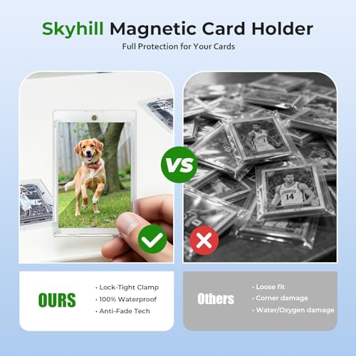102 Pack Slim Magnetic Card Holders with One-Touch Closure - Crystal Clear Acrylic