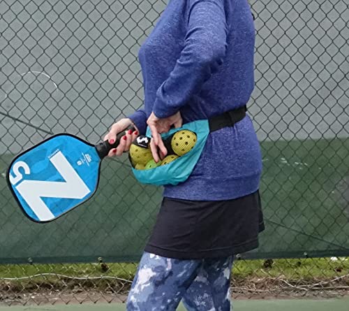 Ballzie Pickleball Holder Black - Adjustable Sports Ball Pouch for Tennis & Pickleball