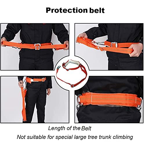 DUTHCEN Tree Climbing Spikes - Tree Climbing Gear Arborist Tree Climbing Kit Cowhide Leather, for Logging, Tree surgen, Hunting, 17.5 in