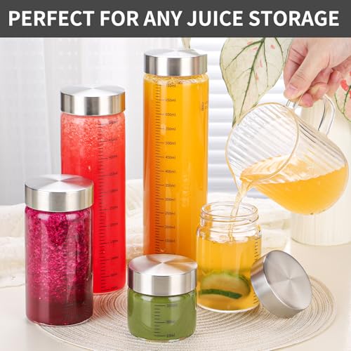 4 Oz Glass Jar with Lid - Pack of 4, Food-Grade, Airtight Storage