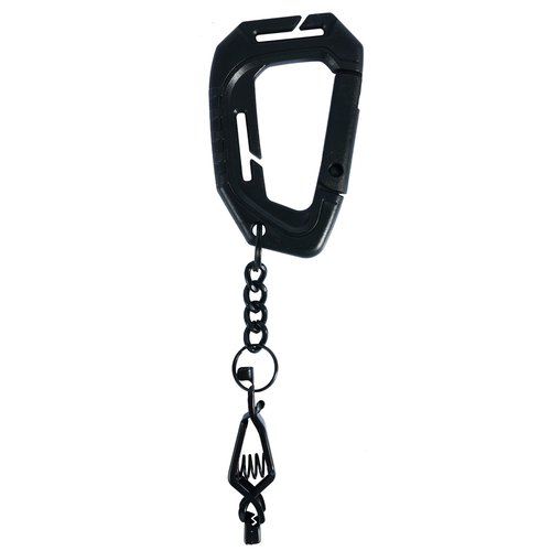 KUNN Tactical Glove Clips with ABS Plastic Carabiner, Metal Alligator Clip, for Molle Webbing, Lanyard, Tactical Packs, Ideal for Outdoor, Camping, Black Plating