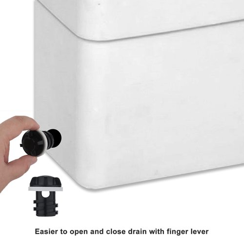 Luter 2pcs Cooler Drain Plug, Replacement Plug Accessory Compatible with Yeti's Line of Roadie, Tundra and Tank Coolers Fit for ORCA (Black)