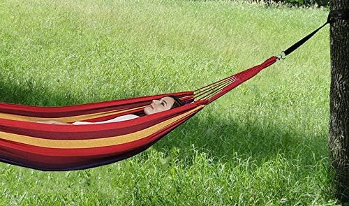 Trekmate Breathable Cotton Fabric Canvas Single Person Brazilian Hammock,for Camping, Outdoors Gear, Backpack, Hiking, Hunting,Backyard