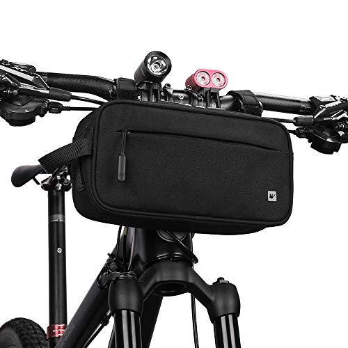 Rhinowalk Bike Handlebar Bag Black Waterproof Cycling Front Bag with Shoulder Strap