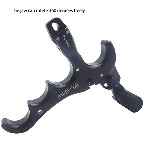 LeeMui Release Archery Release 360° Rotatable Thumb Release for Bow Archery Release Aids (Black 360SF)