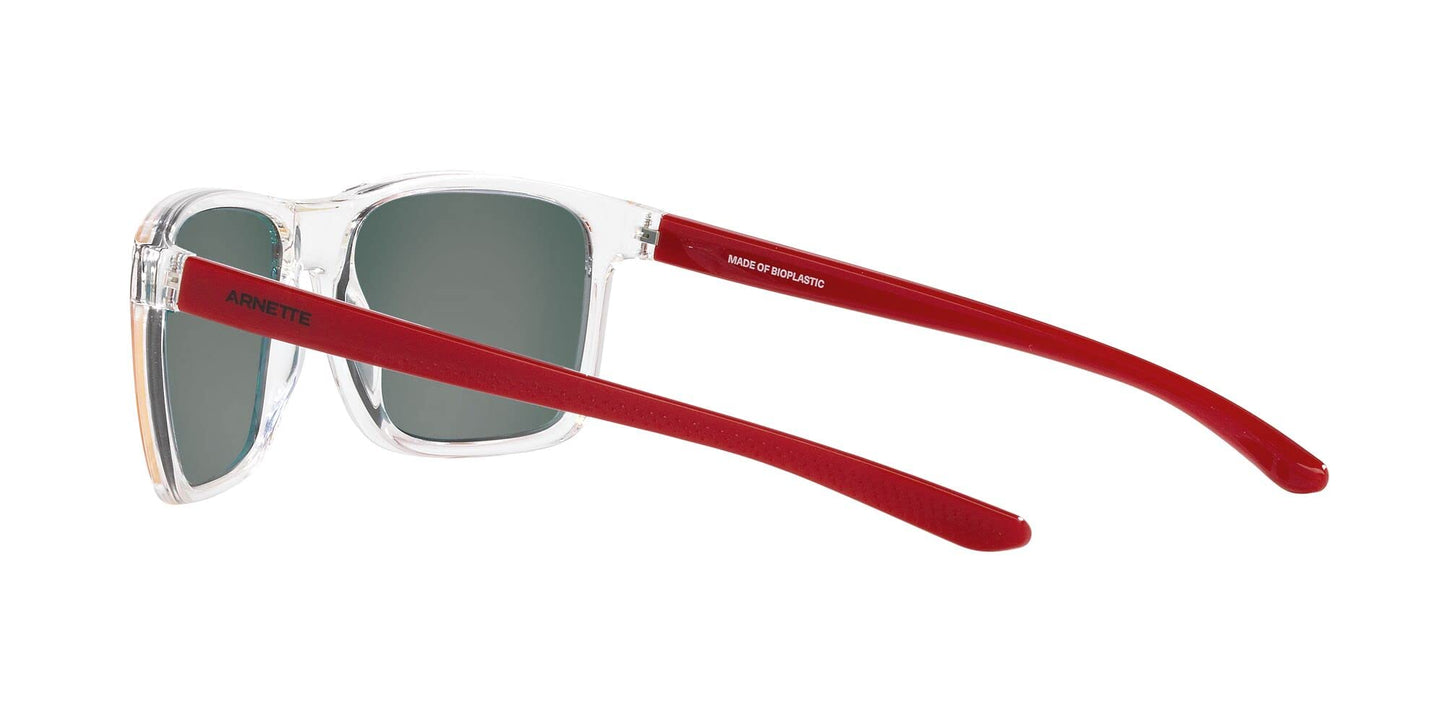 ARNETTE Man Sunglasses Crystal Frame, Grey Mirror Orange/Yellow Lenses, 59MM