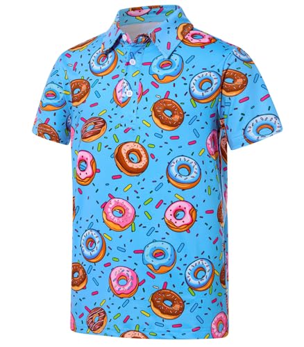 Boys Polo Shirt Short Sleeve Golf Clothes 5-14 Years Pink Blue Variation 7-8 Years