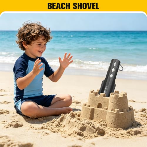 Ultralight Camping Shovel - Aluminum Backpacking Trowel Black Size 3