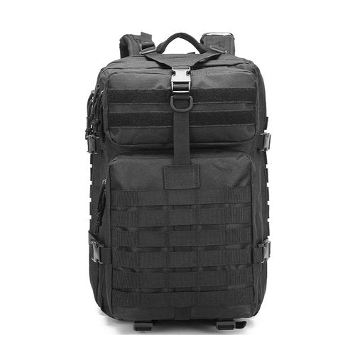 ONE WVW PIN Tactical MOLLE Backpack for Men, 45L Gym Backpacks, Large Military Daypack 3-Day Assault Pack Bug Out Bag for Rucking Hiking Fishing Camping Hunting(Black)