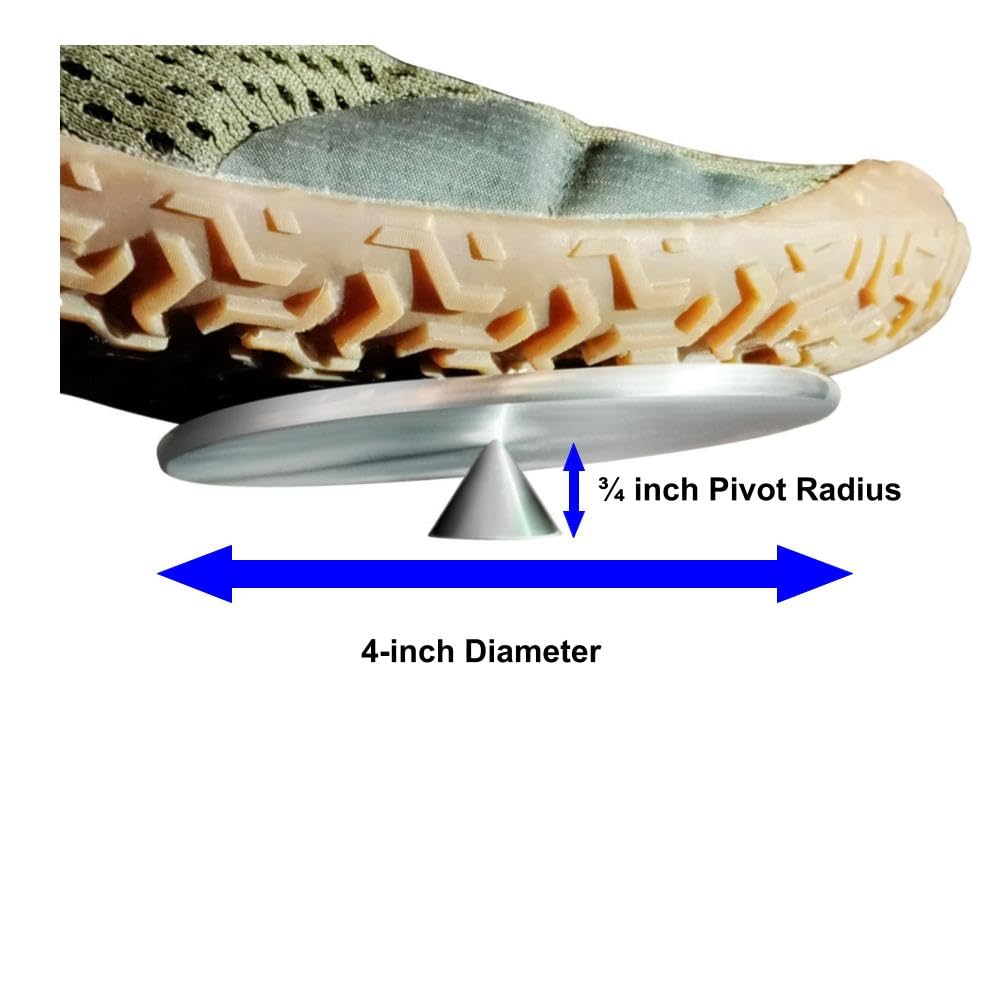 AcrobaX Balance Disc Trainer, 4-inch, Stainless Steel, for Acrobats, Athletes, Longevity, and Ankle Rehab for Balance Improvement, Adavanced Level Difficulty