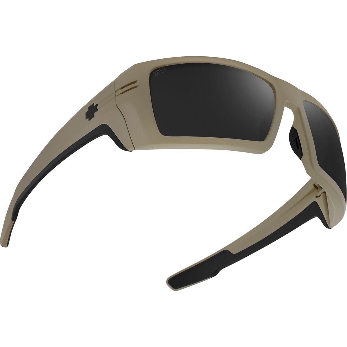 Spy Polarized Rectangular Rebar ANSI Matte Sand-Happy, Beige, Gray, One Size