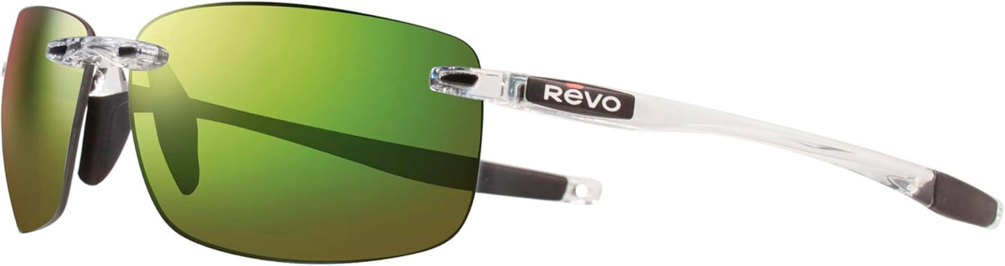 Polarized Rimless Rectangular Revo Descend N Sunglasses - Stylish UV Protection