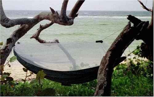 Hammock Bliss Mosquito Free Hammock Bliss – Camping Hammock with Bug Screen Mossy Netting Canopy - Integrated Suspension 100' / 250 cm Rope Per Side - Make Hammock Camping A Bug Free Experience