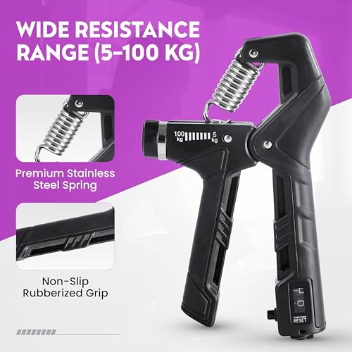 Hand Gripper Strengthener Pack A - Adjustable Resistance 22-220Lbs Forearm Exerciser for Muscle Building & Injury Recovery