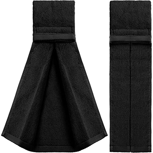 Football Towel Set with Straps - Black, 2 Pack, Sports & Gym Towels