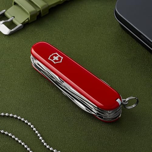 Victorinox Huntsman Swiss Army Knife - Red, 15 Functions, Pocket Multi-Tool