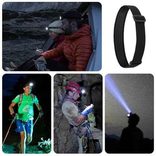 Elastic Headlamp Strap Replacement Headband,4 Layers of Non-Slip Silicone Strips,for Most Black Diamond Petzl Energizer Pelican Fenix Headlamps 1¡±Width Comfortable Band (Classic, 1)