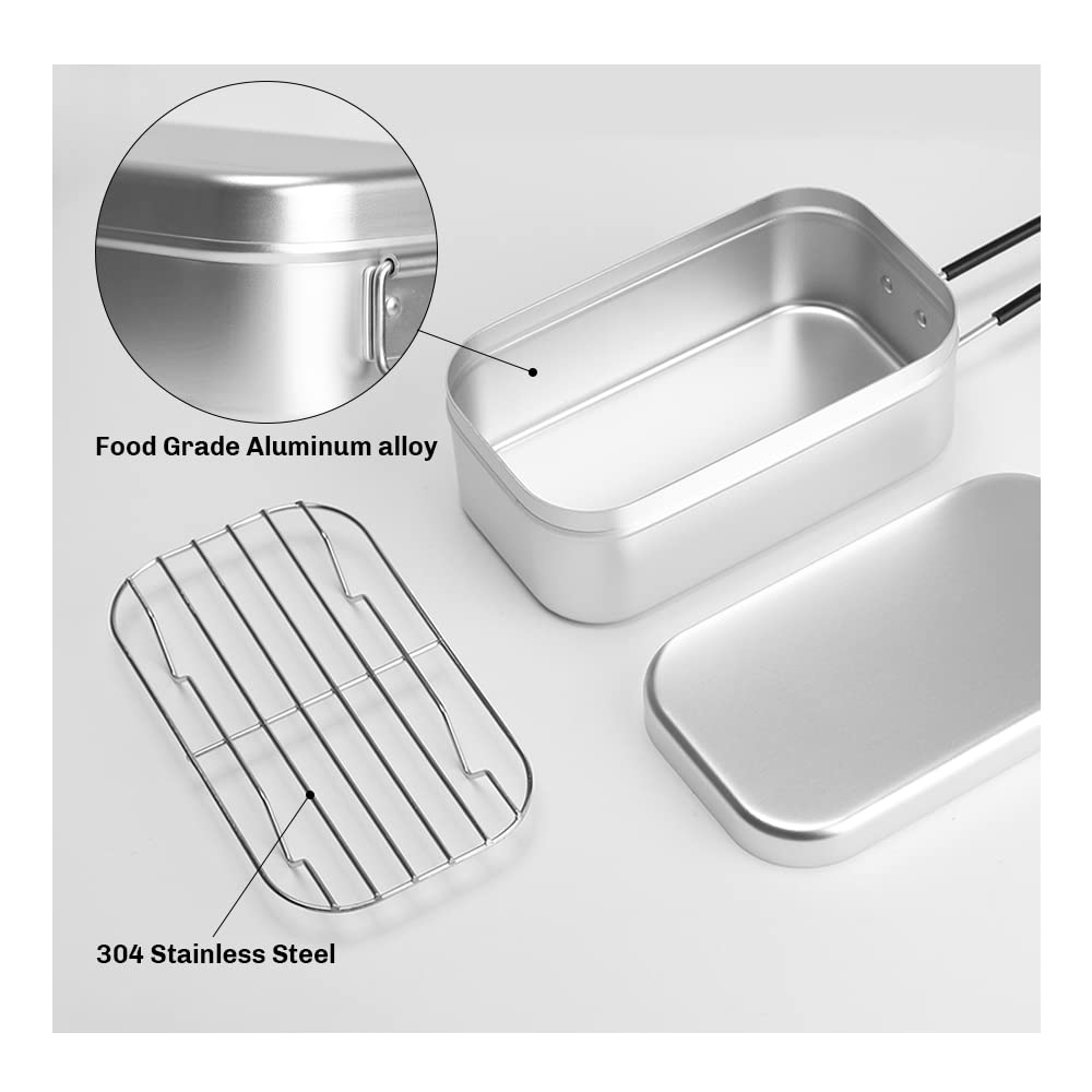 Fire-Maple Frost Bento Lunchbox Fast- Heating Camping Bowl, with a Foldable Handle(800ml), self reliance outfitters, ideal for travel, outside, camping