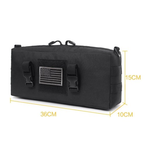 HOUSON Tactical Molle Pouch, Multifunctional Admin Pouch Medical EDC EMT Utility Tool Bag Pouch Belt Bags for Magazines, Map Small Tools Black