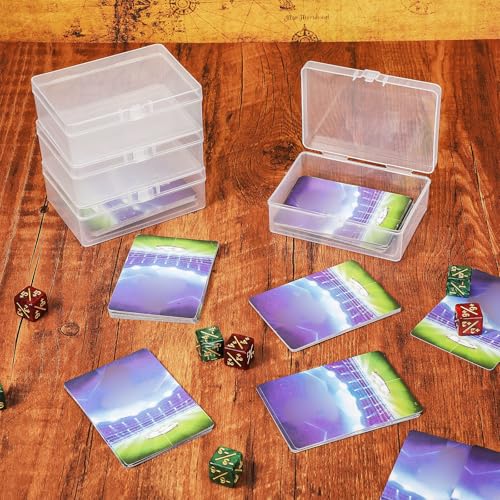 12 Pack Clear Plastic Playing Card Boxes Deck Cases for Trading and Game Cards