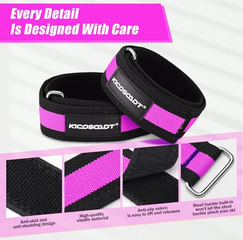 KICOSOADT Rose Red Adjustable Blood Flow Restriction Bands for Glute & Leg Workouts