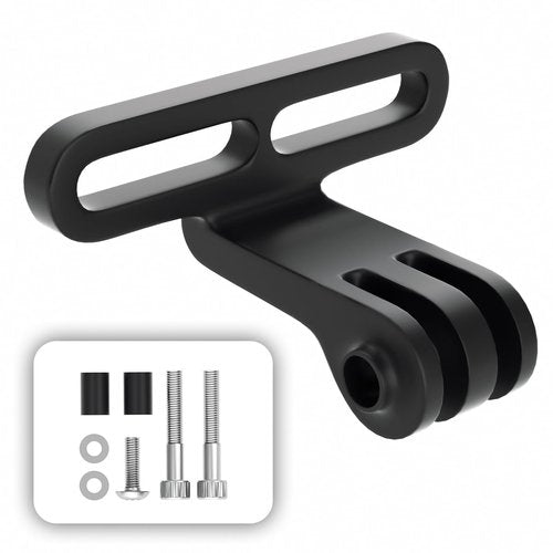 Out Front Camera Mount for GoPro Bicycle Holder for Cycling Lamp ( Black)