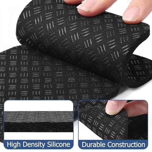 TOBWOLF 4PCS Double-Sided Non-Slip Exercise Bike Mat, 4" x 4" Premium Silicone Anti Vibration Mat for Exercise Bike, Treadmill, Walking Pad, Lightweight Exercise Equipment Mat for Floor Protection