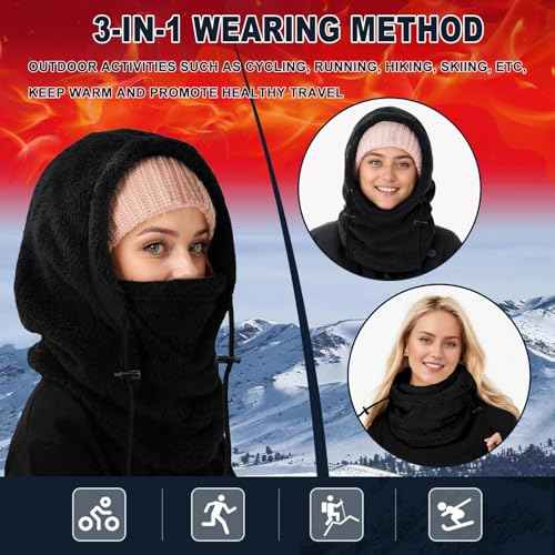 Balaclava Winter Men and Women Ski Mask, Cold Weather Outdoor Wind-Resistant Warm Hats,Winter Masks&Hooded Scarves