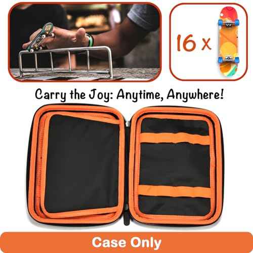 Fingerboard Case for Teck Deck Ultra DLX Finger Skateboards, Storage Case Compatible with 16pcs Mini Skateboards