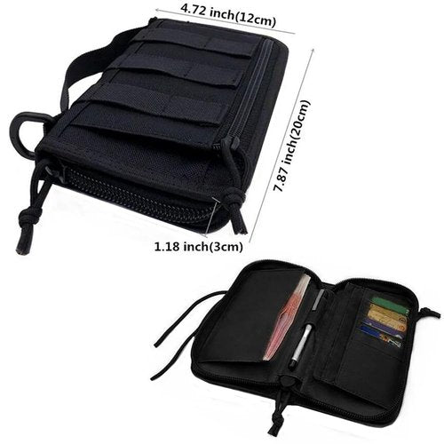 HWZ Portable Tactical Wallet Handbag for Men Camping Hiking Bag Camouflage Bag Waist Bag Pack Polyester Card Purse