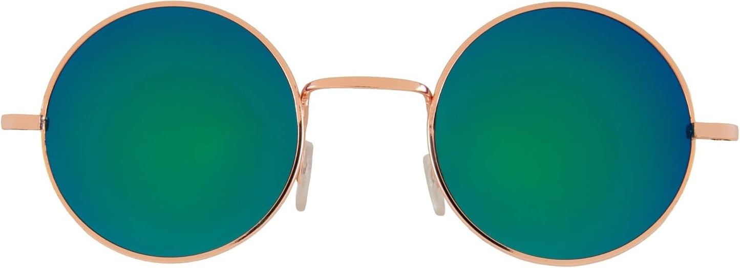 OWL Round Sunglasses Metal Frame Hippie Sunglasses UV400 Polycarbonate Circle Lens John Lennon Sunglasses for Men Women