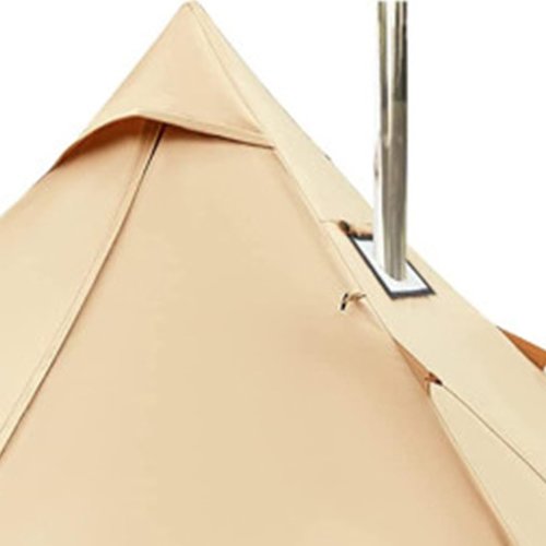 RXQNN Fire Retardant 3.7" Hot Tent Stove Jack Kit 9"*7.9" with Velcros on Both Sides, Trimmable Stove Jack Kit for Hot Tent/Yurt/Teepee