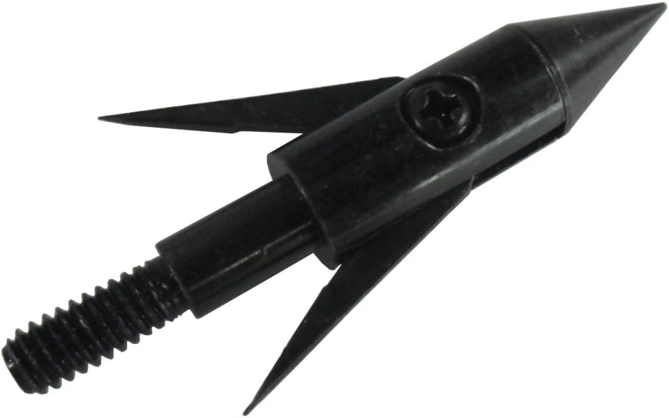 12Pcs Fishing Arrowheads Screw-on Points 150 Grain Black Bowfishing Screw Tips Broadheads for Fishing Arrow Compound Bow, Crossbow and Recurve Bow