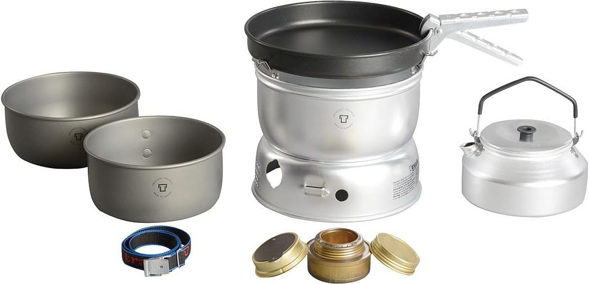Trangia 25-0 Ultralight Camping Cookset with Alcohol Stove, Pots & Frypan