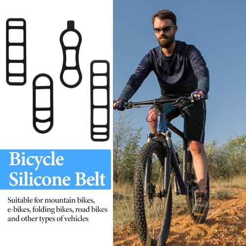 40Pcs Bicycle Light Silicone Straps Bike Silicone Mount Band with Hooks Rubber Light Strap Replacement Strap Black Handlebar Bands for Most Bicycle Lights Sets