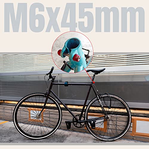 Bike Anti-Theft Seatpost Lock with Tamper-Resistant Bolt - Black, M6x45mm