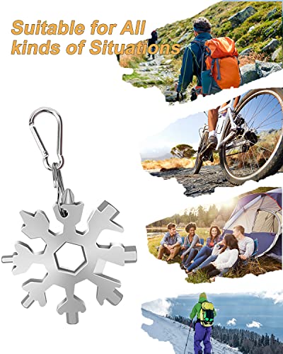 18-in-1 Snowflake Multitool for Adults Men Black & Silver Christmas Gift