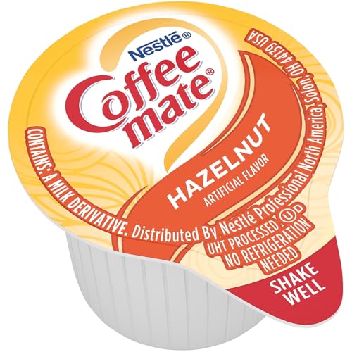 Hazelnut Coffee Creamer Singles Liquid Non-Dairy 0.43oz Pack of 180