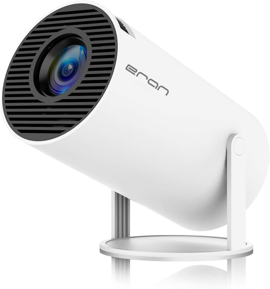 Mini Projector, HY300 PRO Portable Projector, Support 4K 1080P with Dual-Band WIFI6 5G Wireless 5.0 Bluetooth Android 11, 180° Rotatable, Auto Keystone Correction, 35"-130" Screen Video Projector