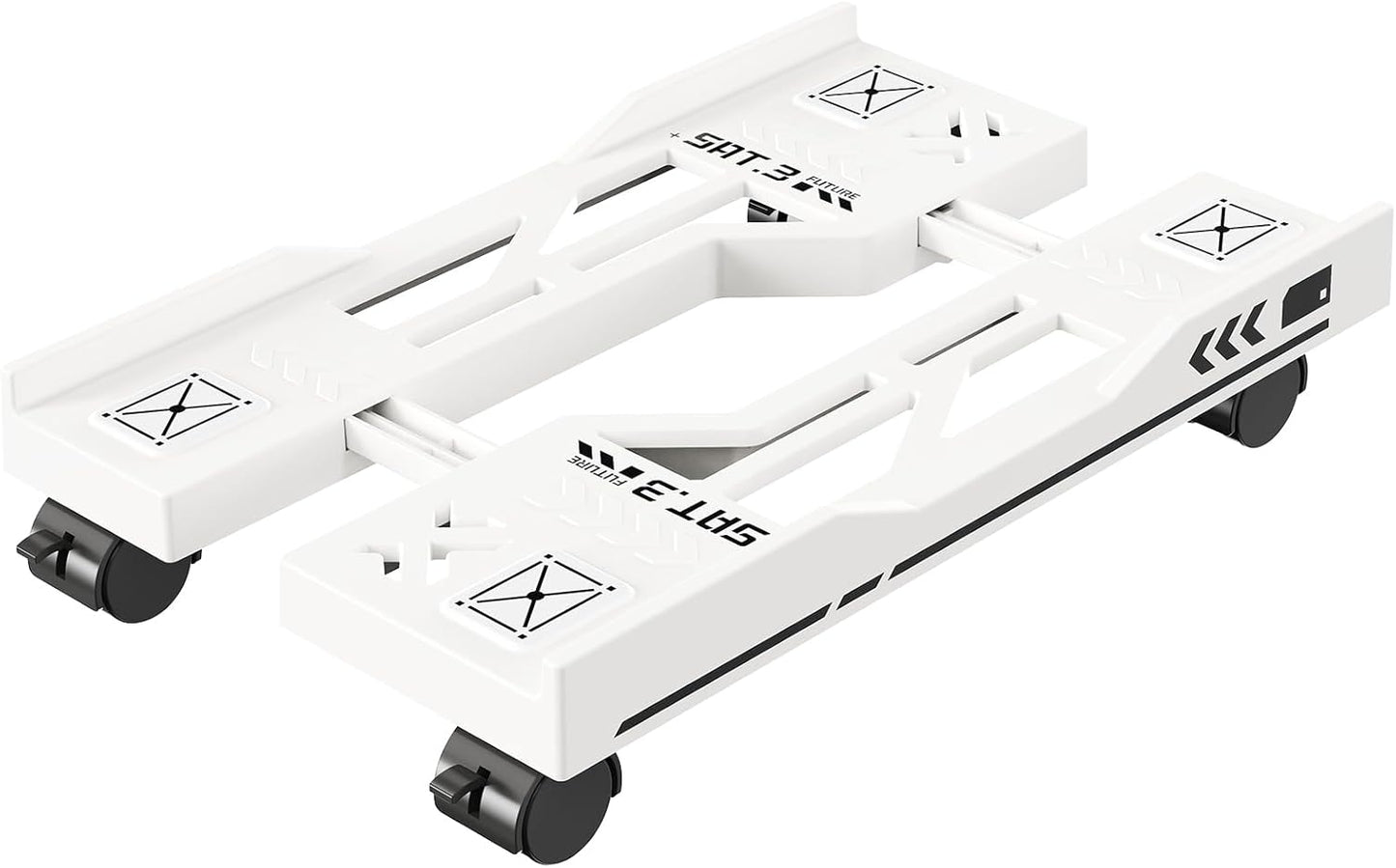 Adjustable Computer Tower Stand, Mobile PC Stand for Floor with 4 Locking Caster Wheels Fits Most PC, Under Desk CPU Holder for Office, Gamers and Students (Black)